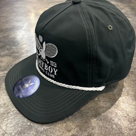 USA買付　Playboy Tennis Club 5 Panel Rope Cap – Forest Green US-82