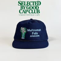 MULTNOMAH FALLS OREGON EMBROIDERED ROPE CAP / NAVY  GV-41