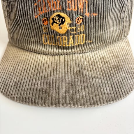 1990 COLORADO BUFFALOES ORANGE BOWL CORDUROY CAP / KHAKI  GV-55