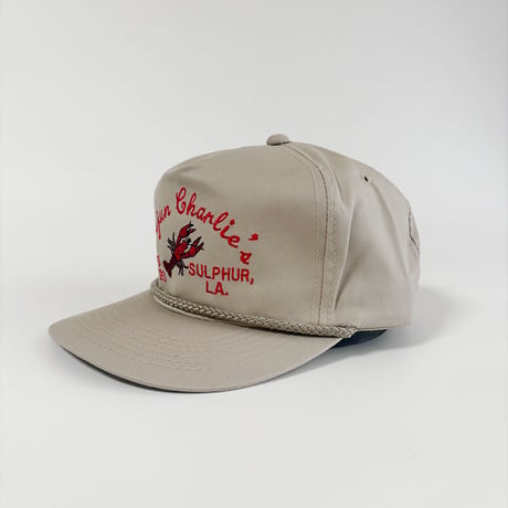 USA買付　VINTAGE CAJUN CHARLIE’S CRAWFISH SNAPBACK CAP – BEIGE　GV-26