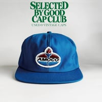 USA買付　VINTAGE AMOCO TORCH LOGO SNAPBACK CAP – BLUE　GV-24