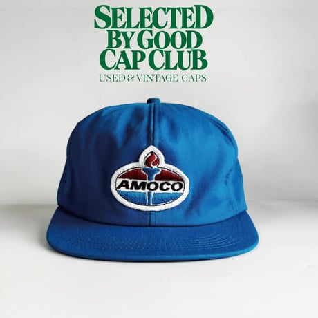 USA買付　VINTAGE AMOCO TORCH LOGO SNAPBACK CAP – BLUE　GV-24