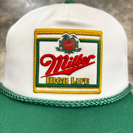AMERICAN NEEDLE ROSCOE – MILLER HIGH LIFE ROPE CAP / WHITE × GREEN　AN-36