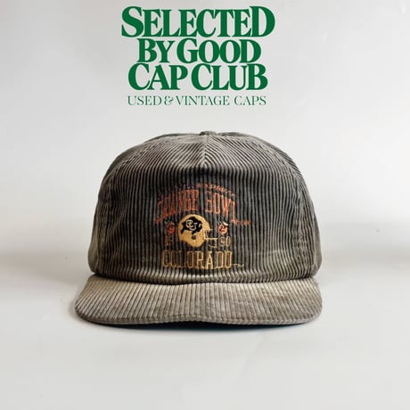 1990 COLORADO BUFFALOES ORANGE BOWL CORDUROY CAP / KHAKI  GV-55