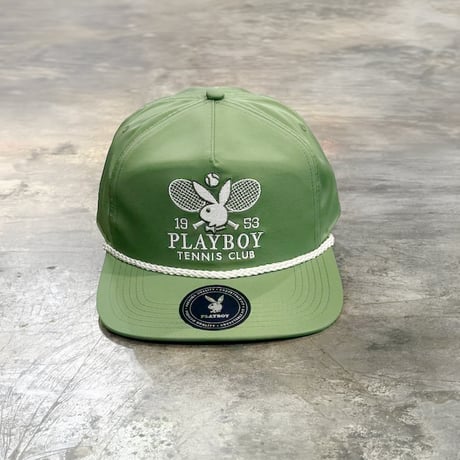 USA買付　Playboy Tennis Club 5 Panel Rope Cap Kelly Green US-83