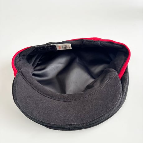 90s DEADSTOCK NIKE GOLF SWOOSH HUNTING CAP – BLACK / RED  GV-37