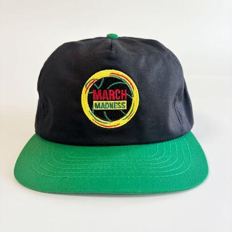 MARCH MADNESS MULTI SPONSOR PATCH SNAPBACK CAP / BLACK × GREEN  GV-38