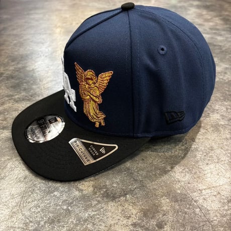 USA買付 LA Angel Embroidery 40th Anniversary 9FIFTY A-Frame  – Navy / Black　NEWERA-102