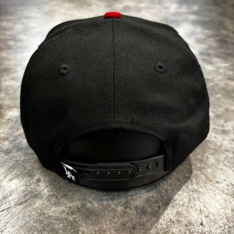 USA買付 SUGAR & SPICE LOS ANGELES DODGERS 100TH ANNIVERSARY PATCH FLAME – BLACK / RED　NEWERA-106