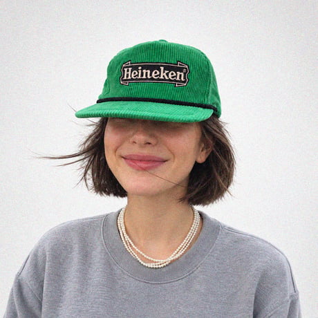 HEINEKEN “BEER BONNETS” CORDUROY ROPE CAP / GREEN   GV-59