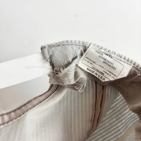 BAKER’S LIMESTONE USA-MADE CORDUROY SNAPBACK CAP / LIGHT GRAY   GV-60