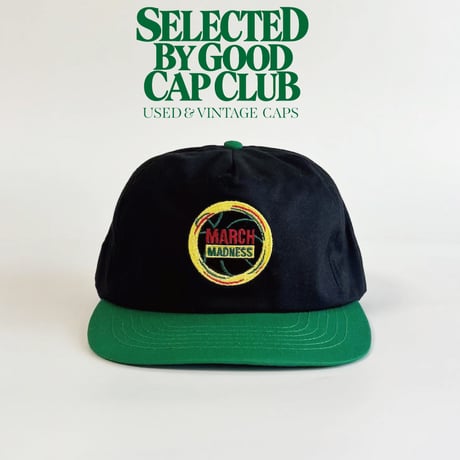MARCH MADNESS MULTI SPONSOR PATCH SNAPBACK CAP / BLACK × GREEN  GV-38