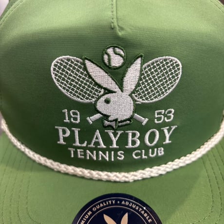 USA買付　Playboy Tennis Club 5 Panel Rope Cap Kelly Green US-83