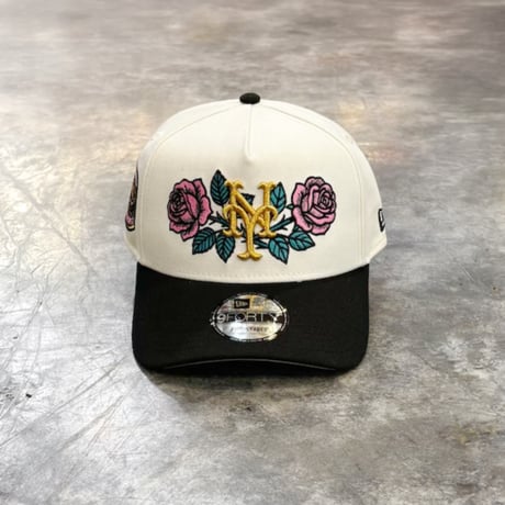 USA買付 New York Mets Rose Embroidery 1969 World Series 9FORTY A-Frame – Ivory / Black NEWERA-104