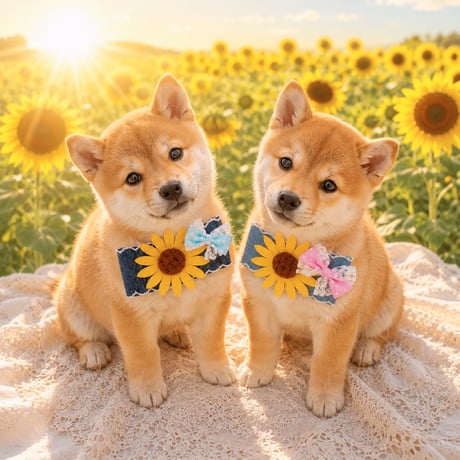 デニム向日葵🌻ストレッチチョーカー／10本
