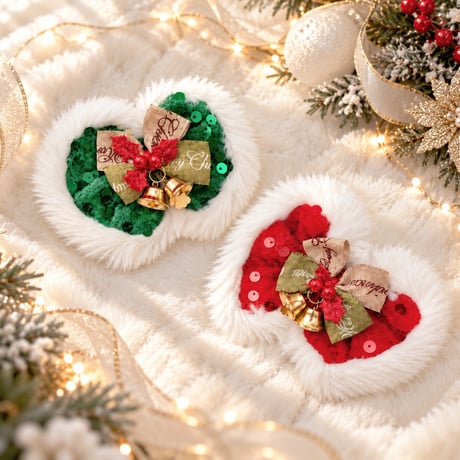 Holidayリボン🎄ストレッチチョーカー／10本