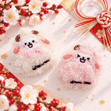 干支🐑ふわもこ羊ストレッチチョーカー／10本