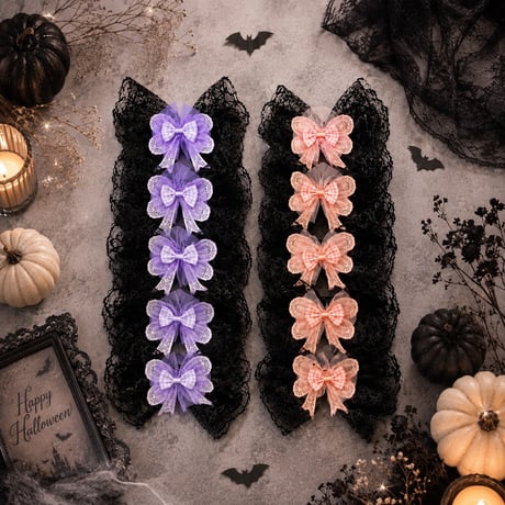HW／ゴシックリボン🦇ストレッチチョーカー／10本