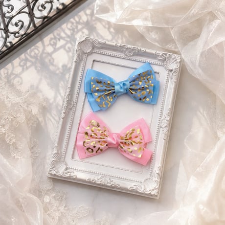 luxeレオパリボン🎀ストレッチチョーカー／10本