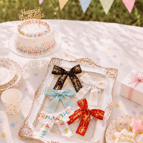 バースデーリボン🎂ストレッチチョーカー／10本