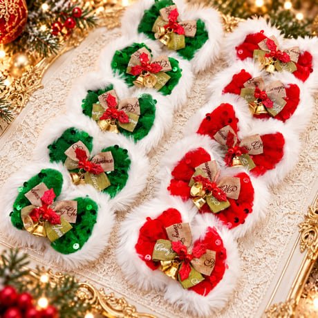 Holidayリボン🎄ストレッチチョーカー／10本