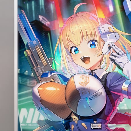 オーロラアート / ホログラフィック印刷　A3サイズ  「INTERCEPTOR」 【高峰ナダレ原画コレクション】