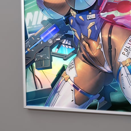 オーロラアート / ホログラフィック印刷　A3サイズ  「INTERCEPTOR」 【高峰ナダレ原画コレクション】