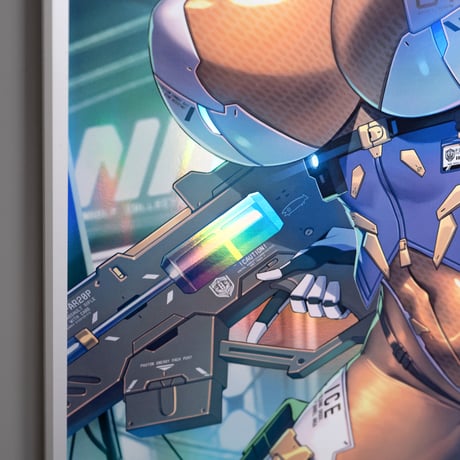 オーロラアート / ホログラフィック印刷　A3サイズ  「INTERCEPTOR」 【高峰ナダレ原画コレクション】