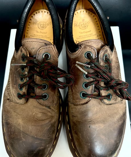 〈ヴィンテージイングランド製期ドクターマーチン〉オールドイングランド製期Dr.Martens 5EYELETレザーシューズ黄金サイズUK9ヴィンテージ年代ランク美品スペシャルプライス