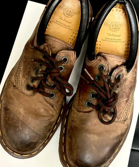 〈ヴィンテージイングランド製期ドクターマーチン〉オールドイングランド製期Dr.Martens 5EYELETレザーシューズ黄金サイズUK9ヴィンテージ年代ランク美品スペシャルプライス