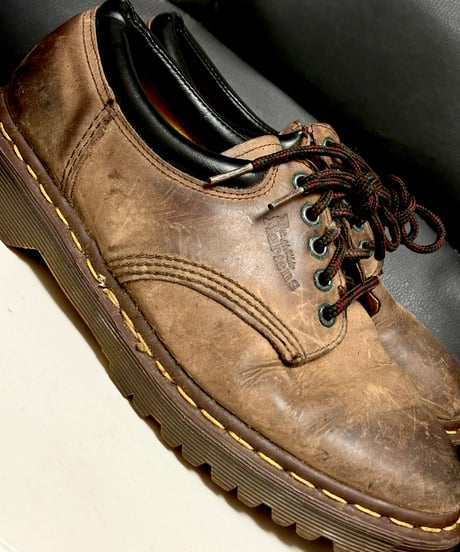 〈ヴィンテージイングランド製期ドクターマーチン〉オールドイングランド製期Dr.Martens 5EYELETレザーシューズ黄金サイズUK9ヴィンテージ年代ランク美品スペシャルプライス