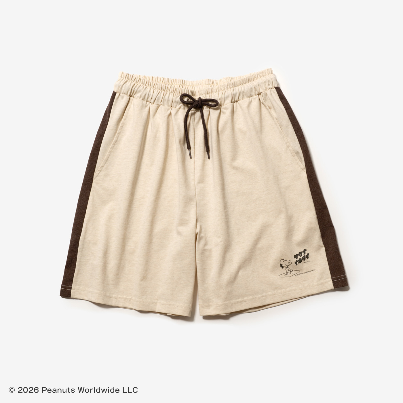 PEANUTS×サウナイキタイ ハーフパンツ（ベージュ） | サウナイキタイSTORE