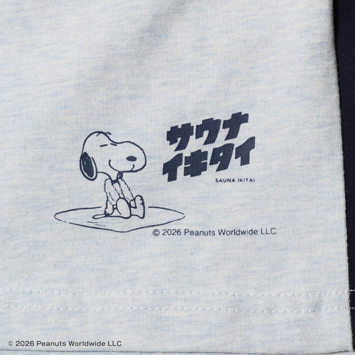 【サイン入り】【新品】限定ハーフパンツ【キュウソ】 PEANUTS×サウナイキタイ ハーフパンツ（ブルー） | サウナイキタイSTORE