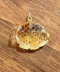 Hima ヒマ 22Kgold シトリン たい焼き 💎ダイヤモンド ペンダント