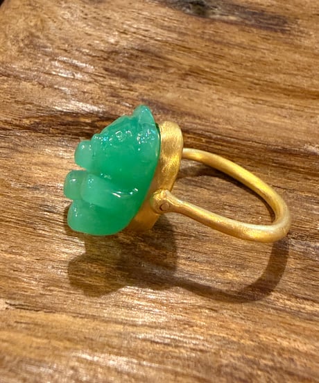 Hima ヒマ 22kgold 抹茶 グミベア クリソプレーズ リング