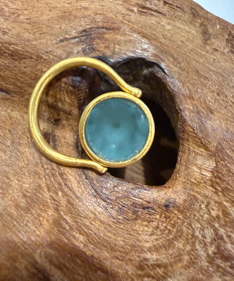 Hima ヒマ 22kgold ソーダゼリー アクアマリン リング | hima