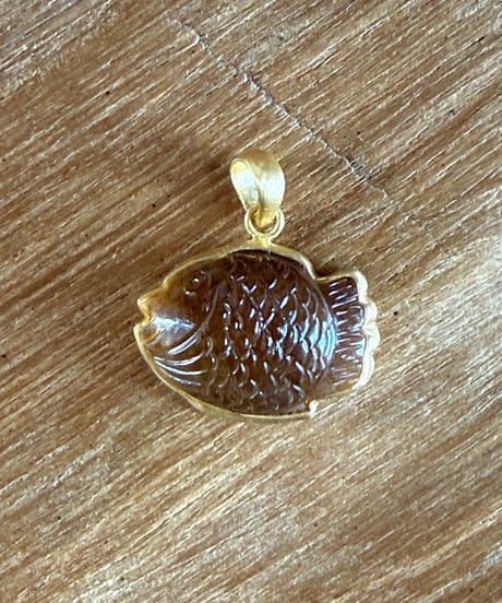 Hima ヒマ 22Kgold シトリン たい焼き taiyaki ペンダント
