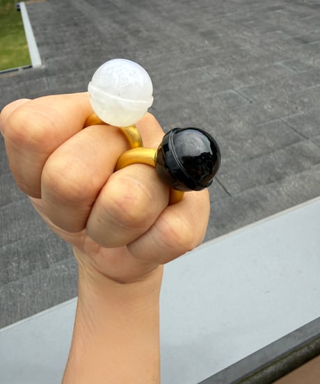 Hima ヒマ 22K  ブラックトルマリン ブルーフラッシュ  ロリポップ  12号