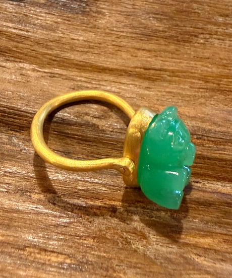 Hima ヒマ 22kgold 抹茶 グミベア クリソプレーズ リング