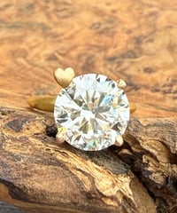 ご予約品 Hooman0nly 18kgold 5.01ct ラウンド リルメテオ♡ラボダイヤモンド リング