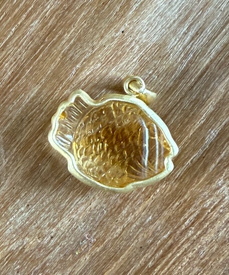 Hima ヒマ 22Kgold シトリン たい焼き taiyaki ペンダント