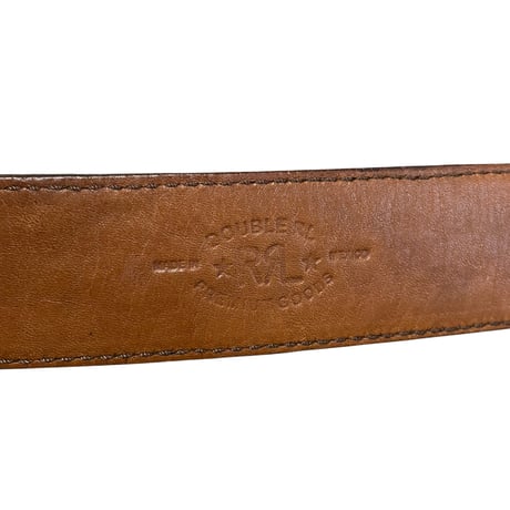 RRL Native Pattern Leather Belt Size-w30