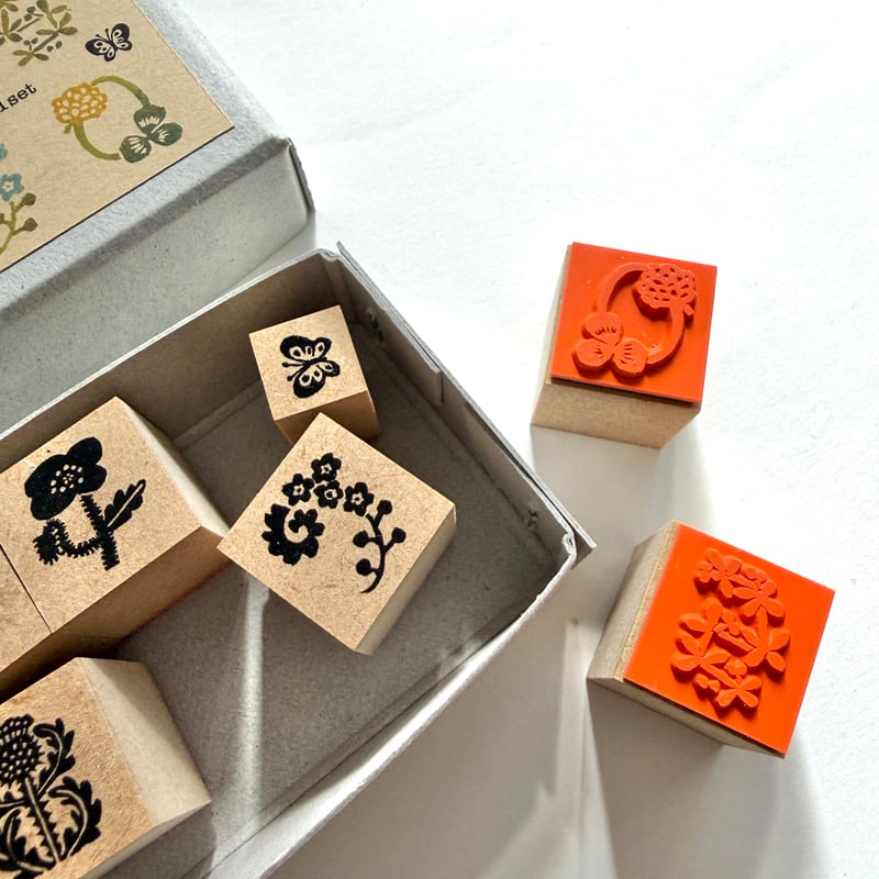 矢原由布子 草花数字ラバースタンプ・11個入り | もりのこと onlineshop