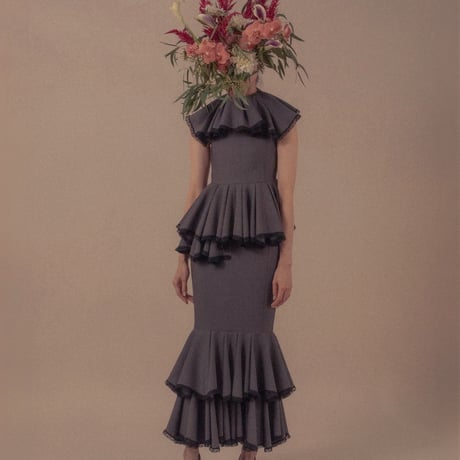 【 overlace 予約 】 flared cape blouse