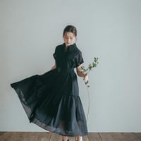 【 Ruimeme 予約 】 pintuck shirt dress / black -2027年2月～3月発送予定-