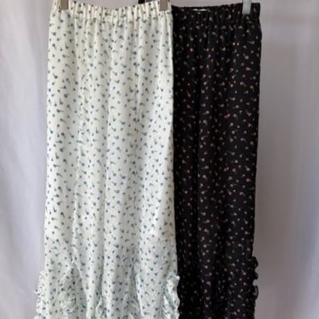 【 PoI 】 flower jaquard frill pants