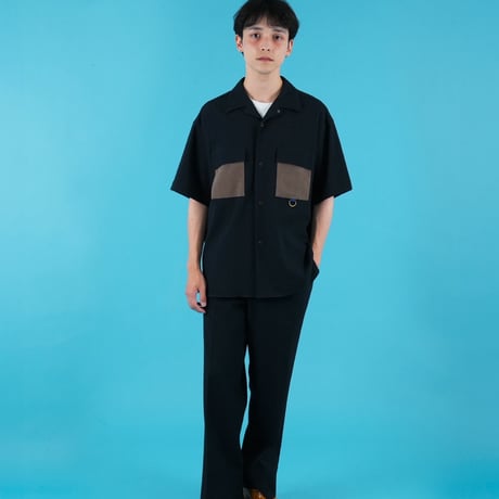 【 daichïogata 予約 】 SEER SUCKER OPEN COLLAR SS SHIRT -2027年4月発送予定-