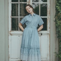 【 Ruimeme 予約 】 Giselle embroidery dress / sky blue -2027年2月～3月発送予定-