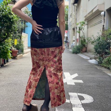 【 ritsu 】 Snapdragon Floral Jacquard skirt