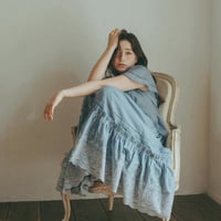 【 Ruimeme 予約 】 Giselle embroidery skirt / sky blue -2027年2月～3月発送予定-